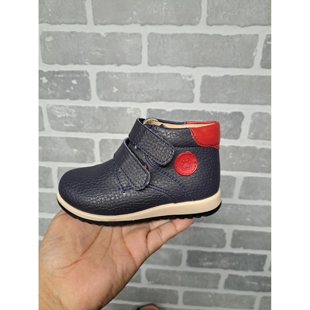 Ferrato Kid's Boy Toldder Ankle Boots Children's Shoes Footwear Blue/Red‎ Size 8